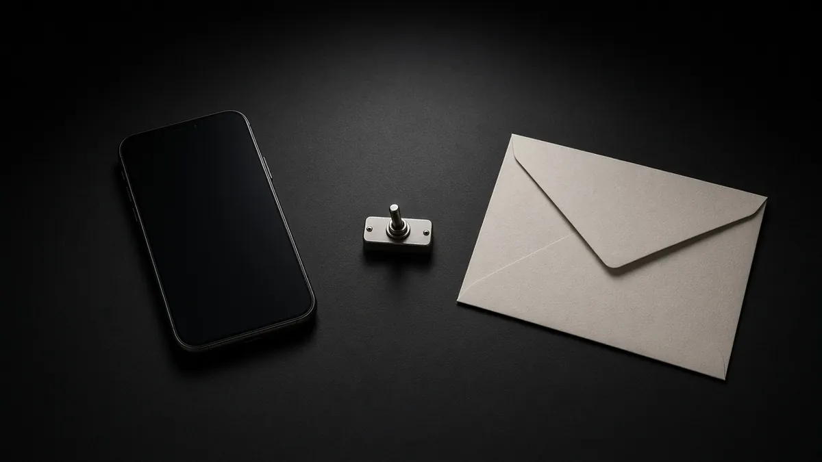 Phone, switch and envelope suggesting turn off, delete and cancel eSIM actions